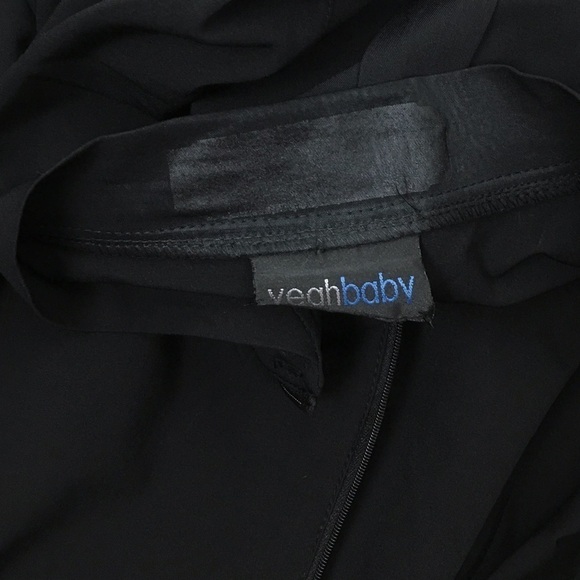 YEAH BABY Stefano Luxury Spa Uniform Scrub Top Solid Black Zip Up Size Small NWT - Picture 11 of 15